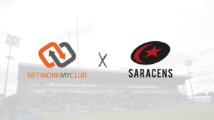 Network My Club logo and Saracens rugby logo