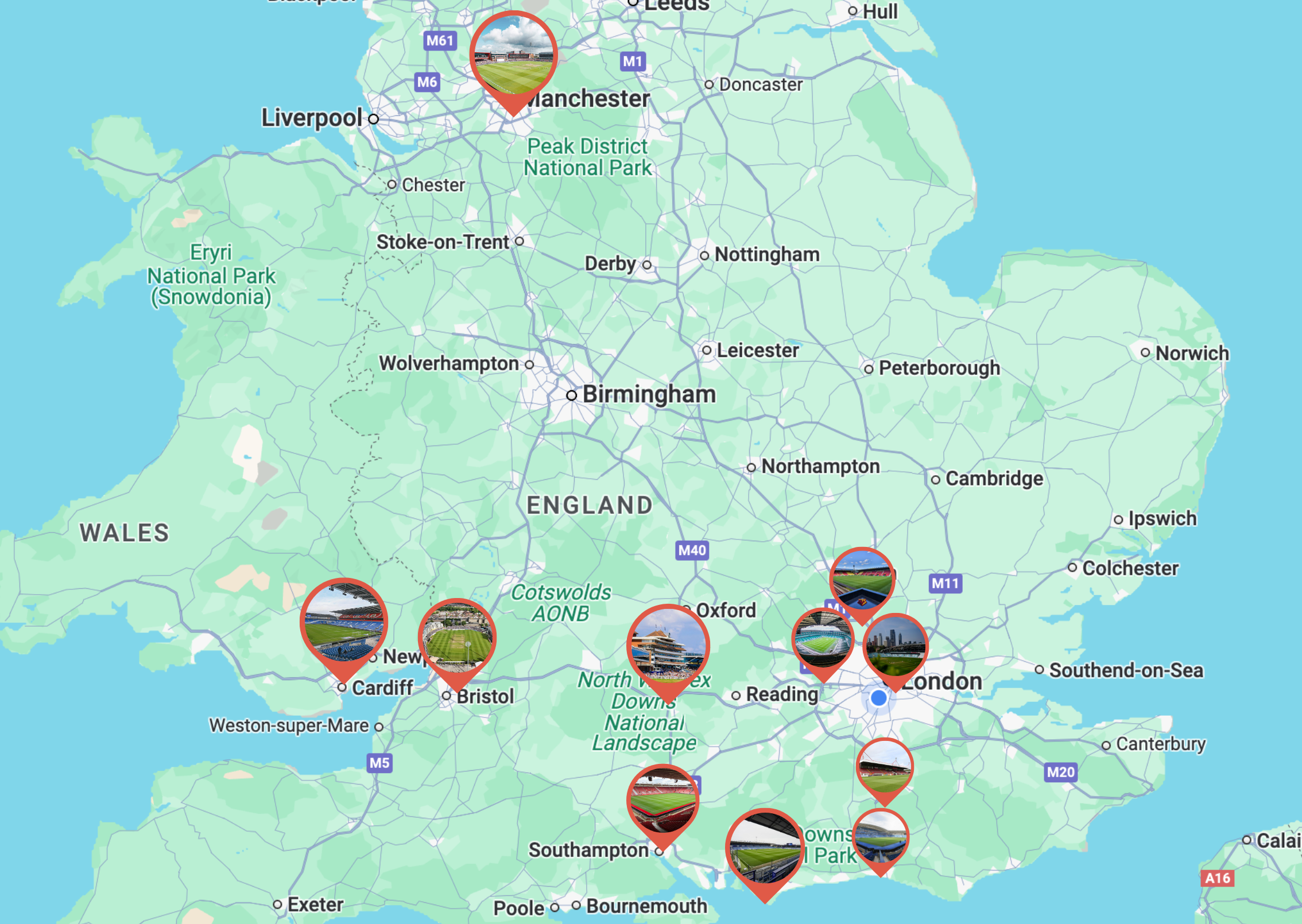 Network My Club locations